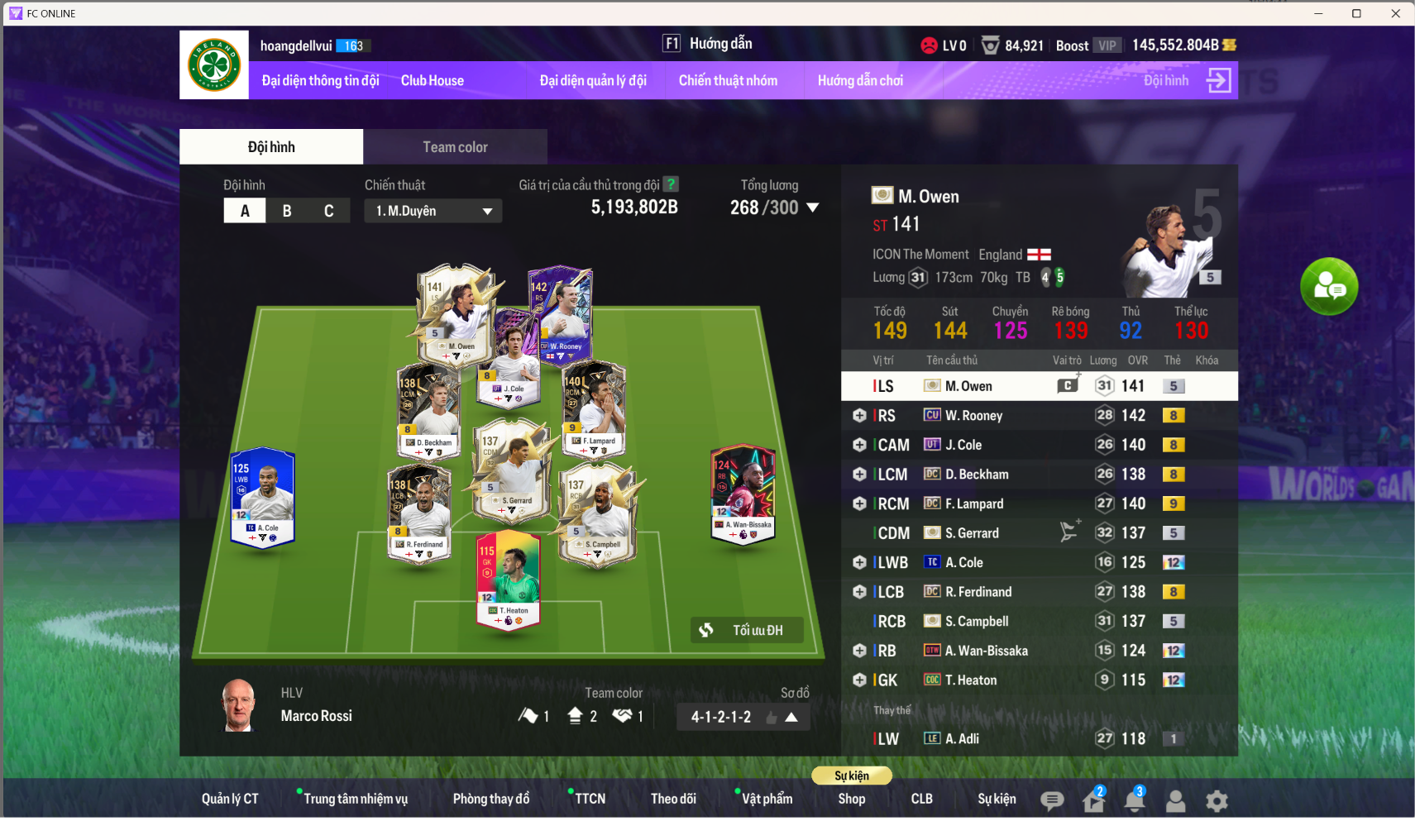 TEAM ENGLAND 5193k TỶ + 145k BP TƯƠI.