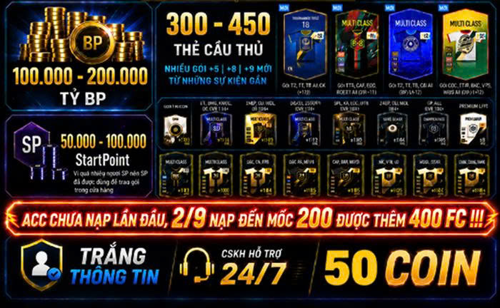 NÂNG CẤP RANK TINH ANH - COMBO 50