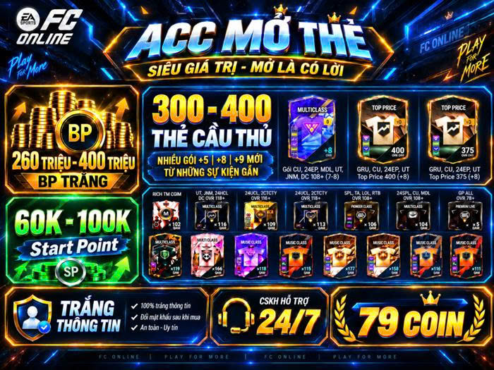NÂNG CẤP RANK NGHIỆP DƯ - COMBO 79