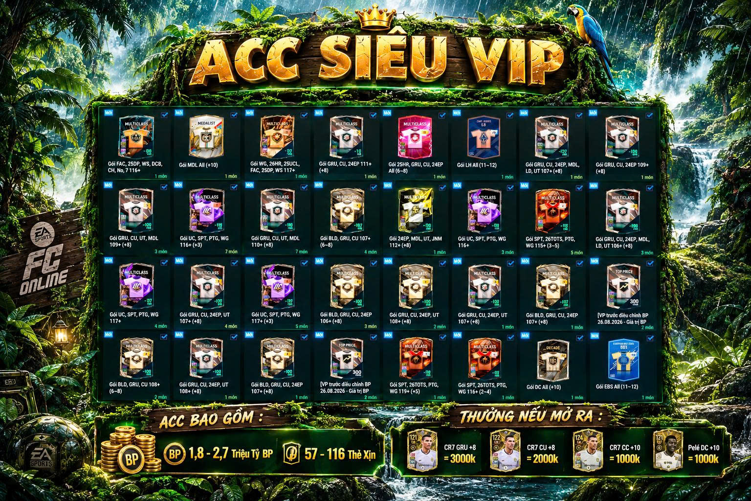 NÂNG CẤP RANK VÀNG - COMBO 399